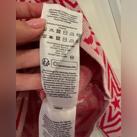 Only pink stars crop long sleeve sweater large - Picture 4 of 8